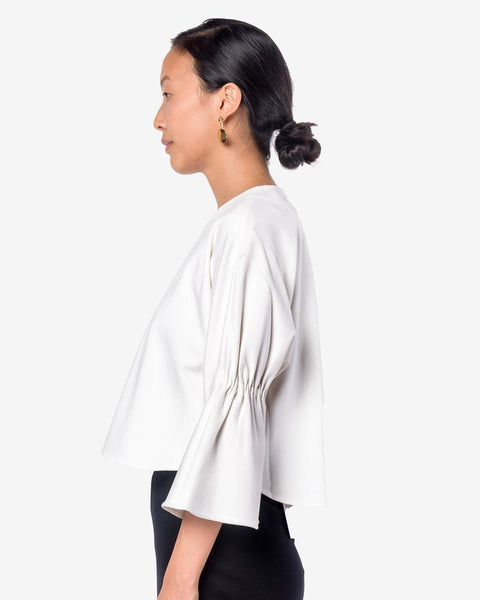 Bond Stretch Knit Top in White by Tibi at Mohawk General Store