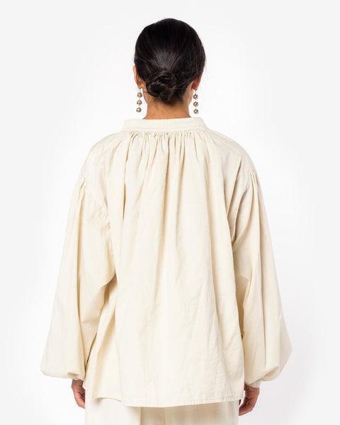 Balloon Sleeve Blouse in Cream by Black Crane at Mohawk General Store