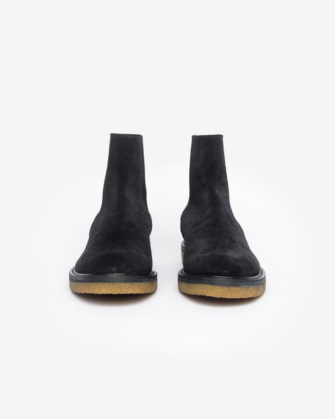 Suede Boots in Black by Dries Van Noten Man at Mohawk General Store