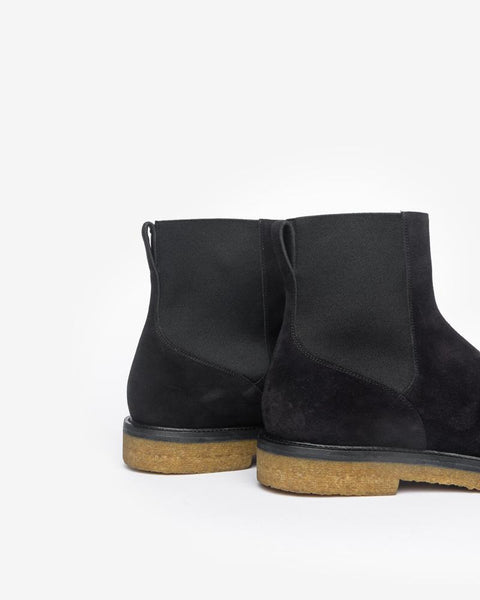 Suede Boots in Black by Dries Van Noten Man at Mohawk General Store