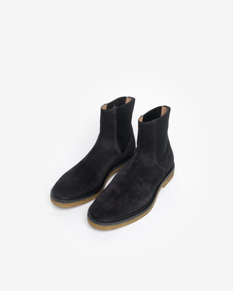 Suede Boots in Black by Dries Van Noten Man at Mohawk General Store