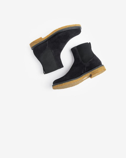 Suede Boots in Black by Dries Van Noten Man at Mohawk General Store
