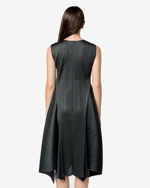 Side Flap Dress in Charcoal