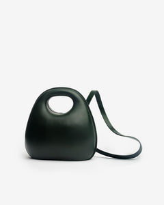 Lemaire 'egg' Leather Shoulder Bag in Black