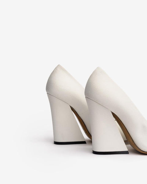 Canvas Heel in White by Dries Van Noten Woman at Mohawk General Store