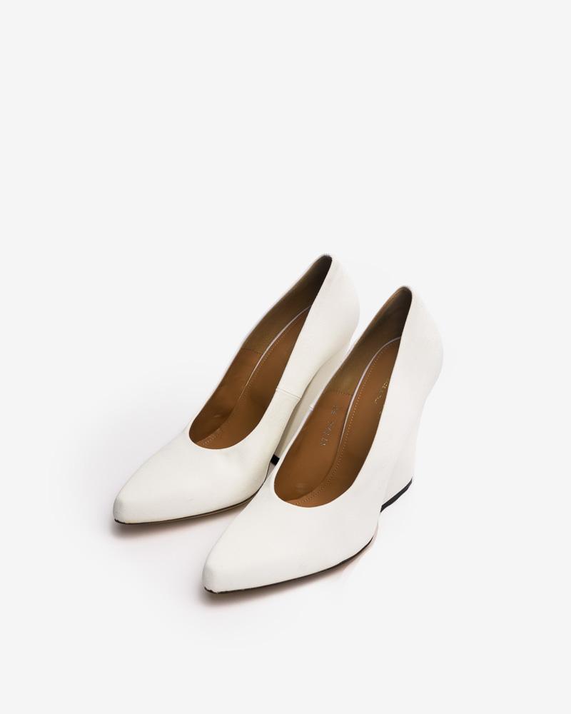 White Canvas Platform Pumps white-canvas-platform-pumps
