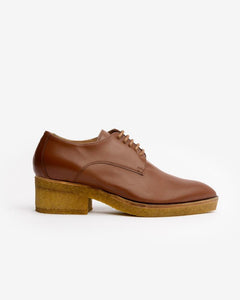 Pointed Toe Oxford in Cognac