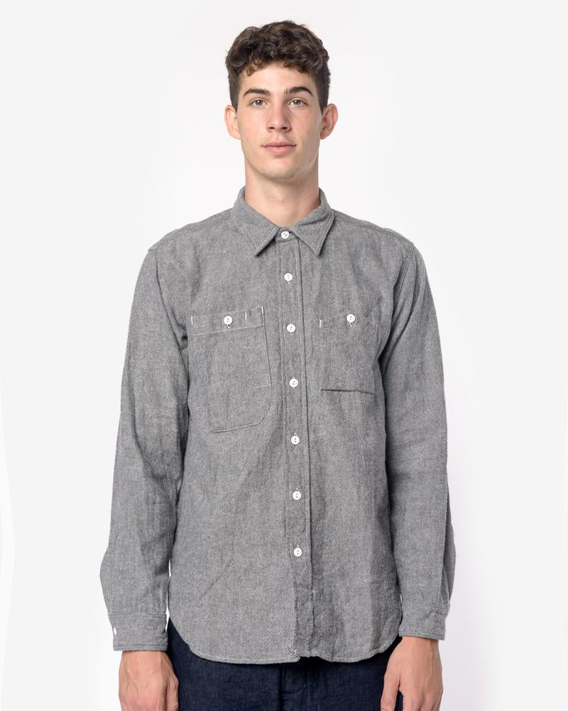 トップス ENGINEERED GARMENTS Work Shirt LC Stripe Work Shirt - Charcoal/Grey LC Stripe | Nepenthes New York