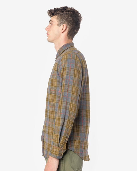 Cabeco Shirt in Plaid Brown/Grey by Portuguese Flannel at Mohawk General Store