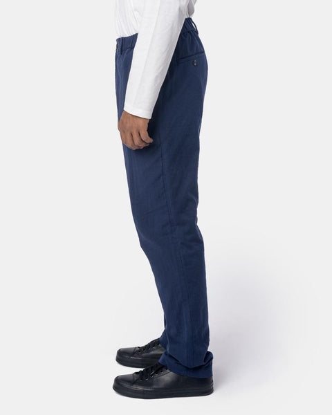 Elastic Waist Pants in Navy