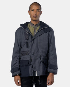 Contrast Jacket in Charcoal