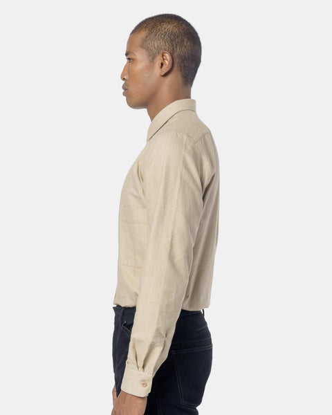Straight Collar Shirt in Beige by Lemaire Mohawk General Store