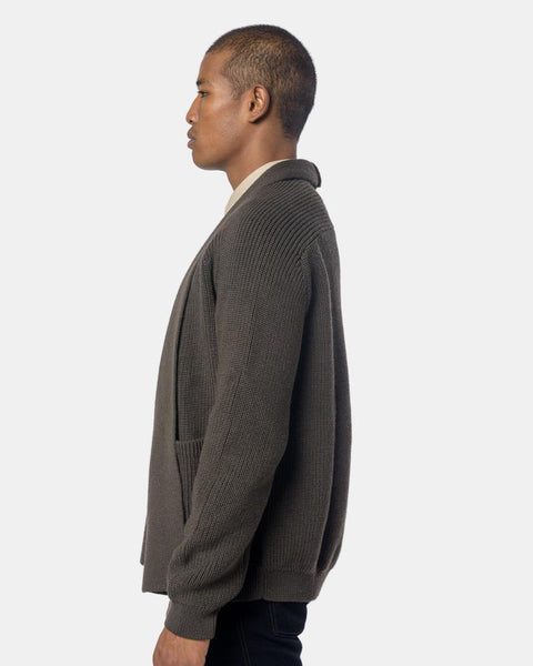 Open Cardigan in Olive Grey by Lemaire Mohawk General sStore