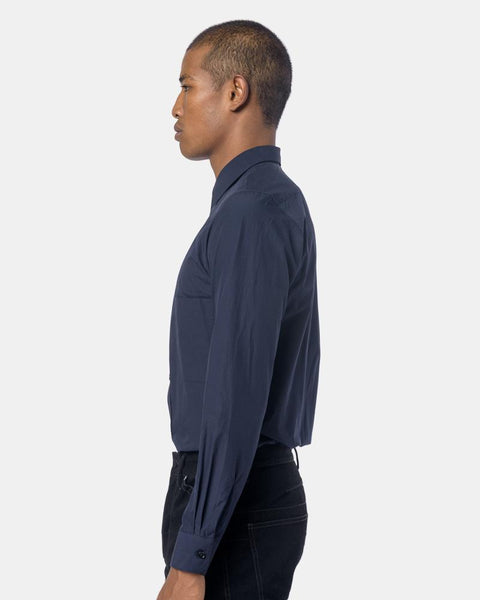 Straight Collar Shirt in Midnight Blue by Lemaire Mohawk General Store