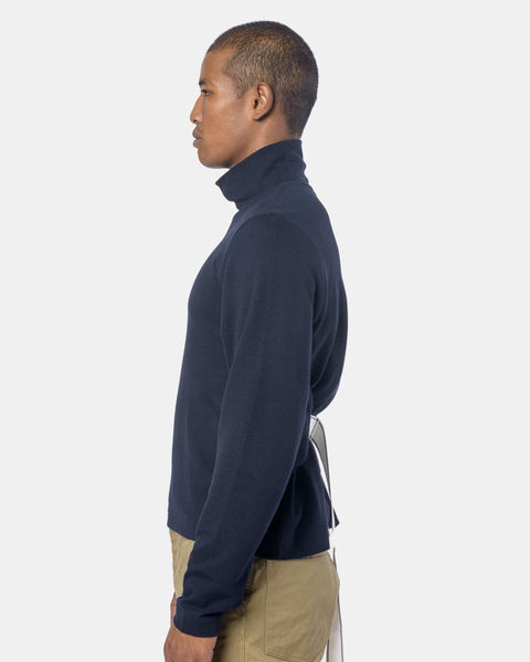 Strapped Turtleneck in Navy