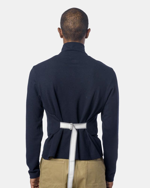 Strapped Turtleneck in Navy