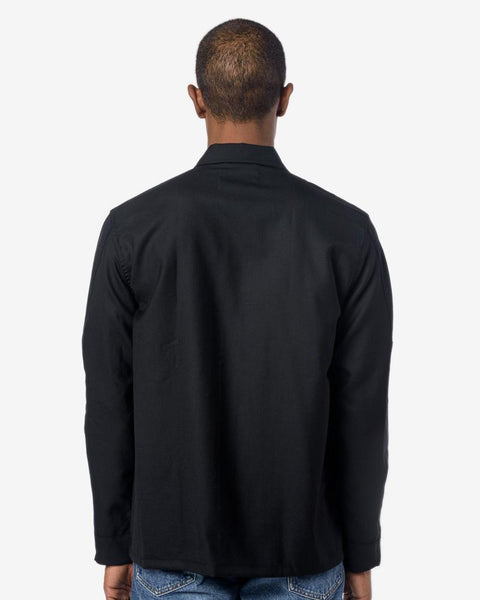 Rodeo Box Shirt in Black Panama