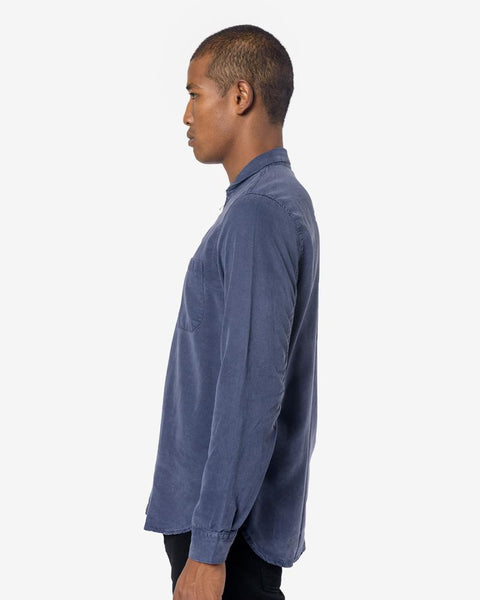 Shawl Zip Shirt in Liquid Turbo Blue