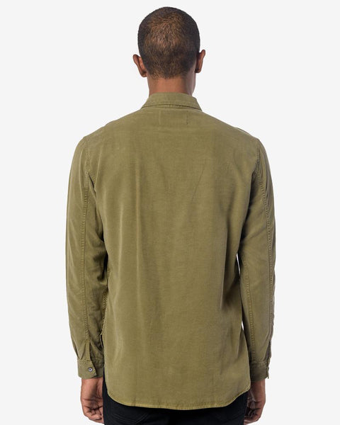 Shawl Zip Shirt in Liquid Grass