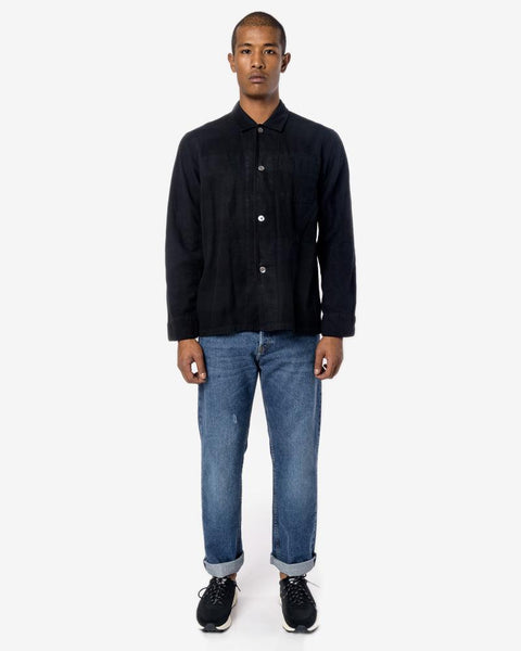 Box Shirt in Black Overdyed Check by Our Legacy at Mohawk General Store