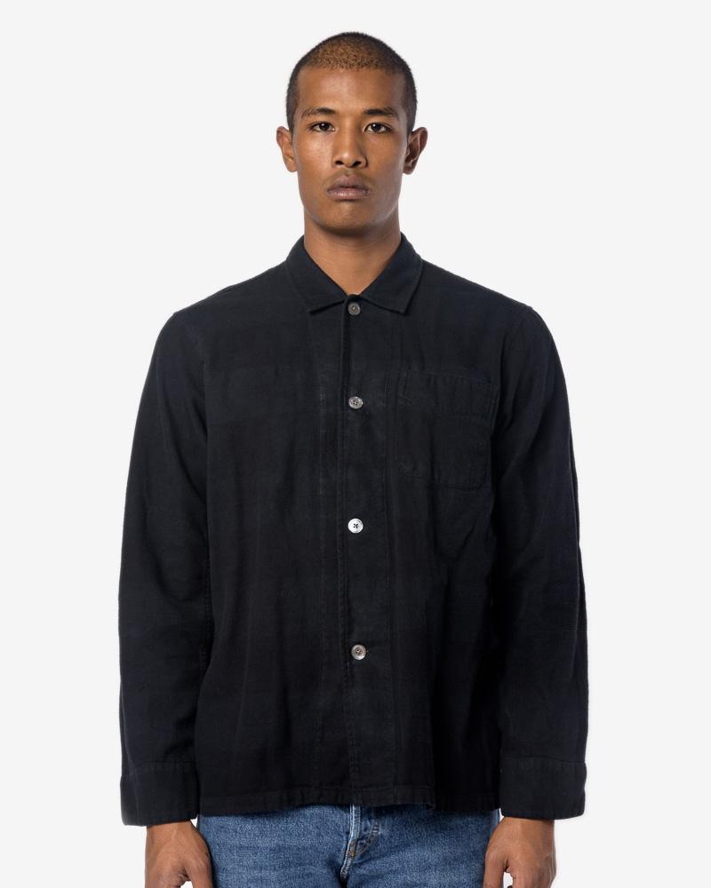 Box Shirt in Black Overdyed Check by Our Legacy at Mohawk General Store