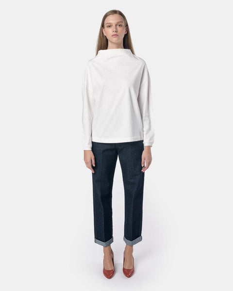 Hamar Jersey Top in White