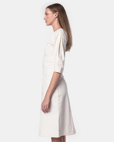 Fernwood Fit-Flare Dress in Cream by Apiece Apart Mohawk General Store