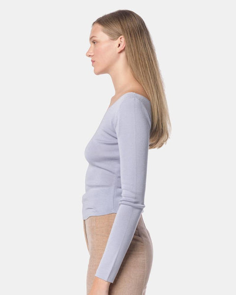 V Neck Sweater in Lilac by Lemaire Mohawk General Store
