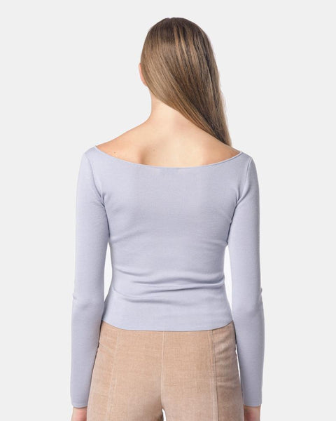 V Neck Sweater in Lilac by Lemaire Mohawk General Store