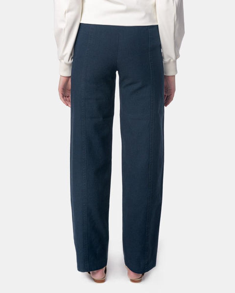 High Waisted Denim Pants in Petrol Blue by Lemaire Mohawk General Store