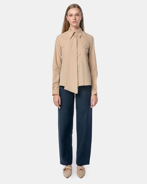 Asymmetrical Shirt in Nude by Lemaire Mohawk General Store