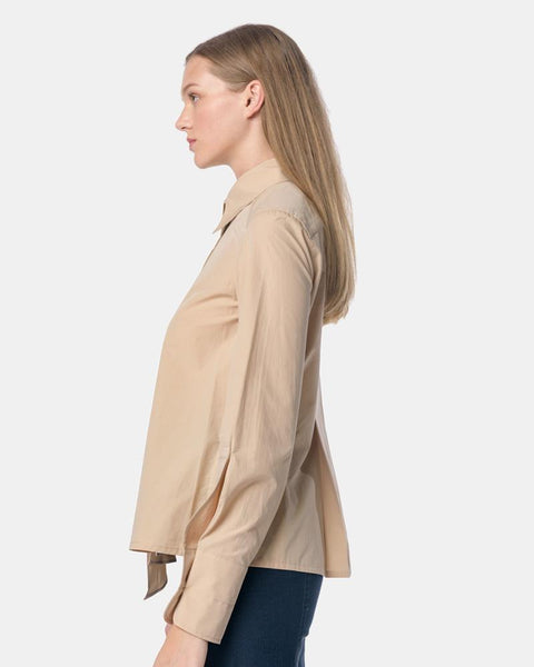 Asymmetrical Shirt in Nude by Lemaire Mohawk General Store