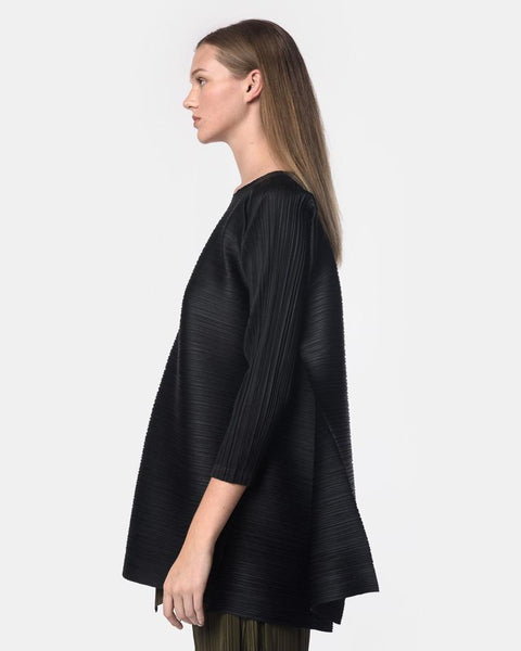 L/S Side Button Top in Black