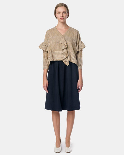 Audrey Pull-On Skirt in Navy by Yune Ho Mohawk General Store