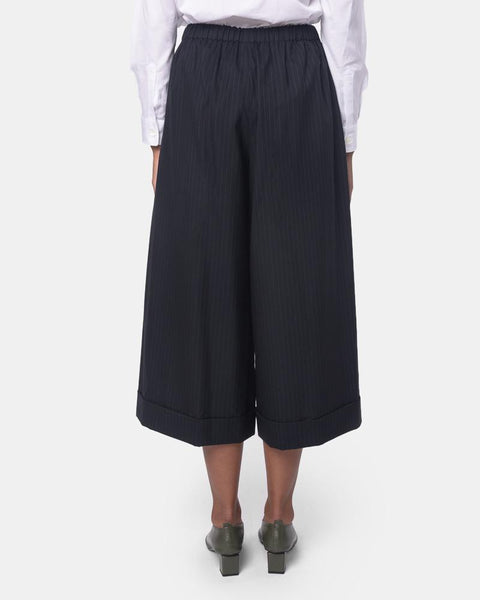 Pinstripe Culottes in Navy