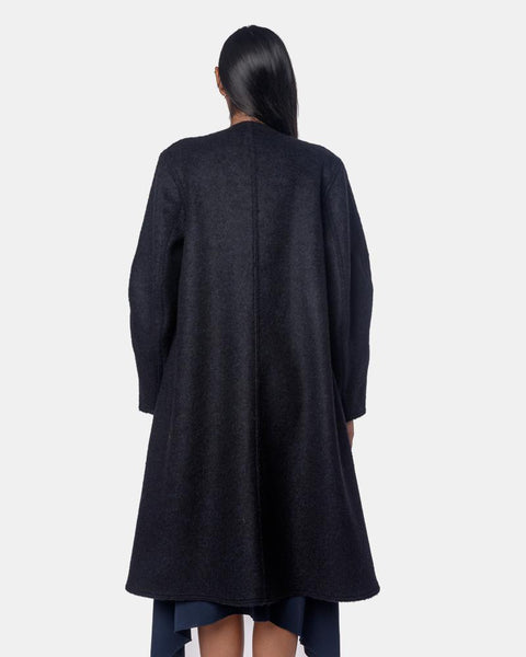 Wrapover Coat in Indigo by Lemaire Mohawk General Store