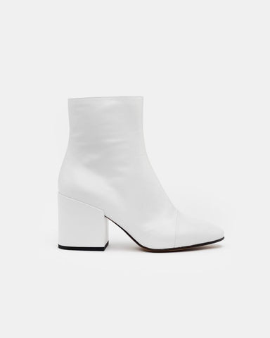 Leather Ankle Boots in White