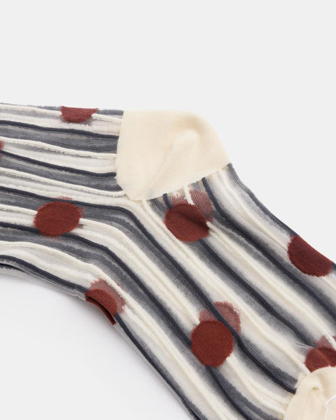 Tulle Dalmation Sheer Socks in Ivory