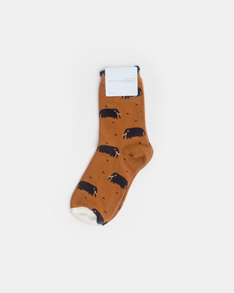 Thomas Crew Socks in Mustard Yellow