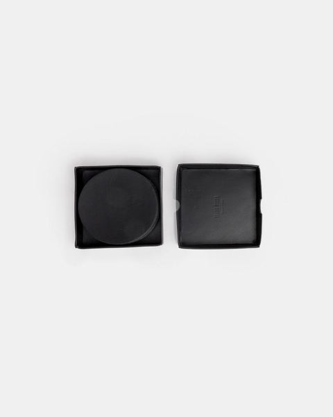 Lid Box with Coaster Set in Black