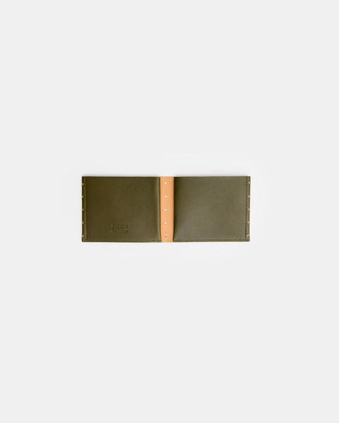 Perforated One Leaf Wallet in Green Tea
