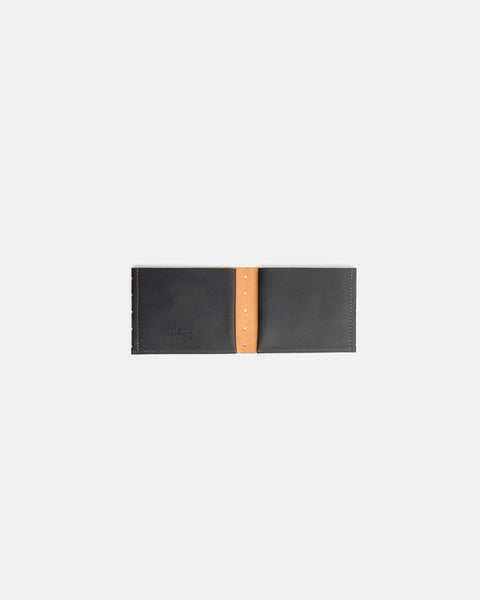 Perforated One Leaf Wallet in Carbon