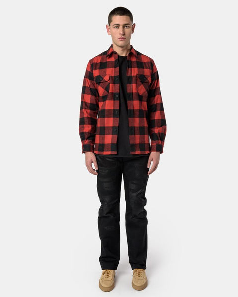 Flannel Shirt in Plaid Red