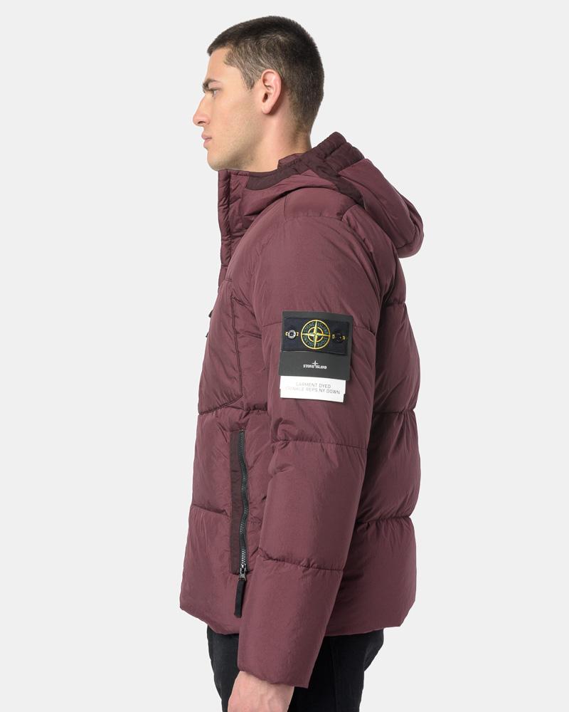 Garment Dyed Crinkle Reps NY Down in Burgundy – minimal-theme-fashion