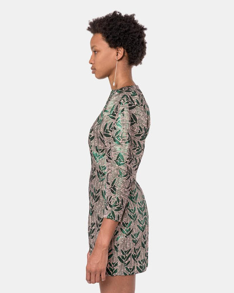 Aruba Dress in Green and Old Rose by Samuji at Mohawk General Store