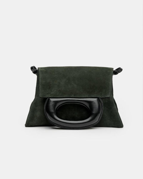 Folded Bag in Midnight Green