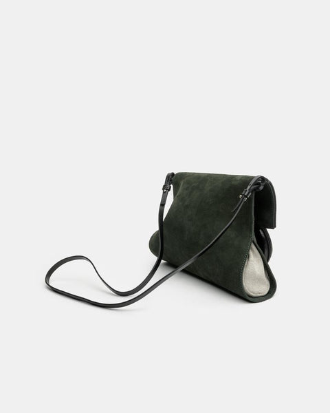 Folded Bag in Midnight Green