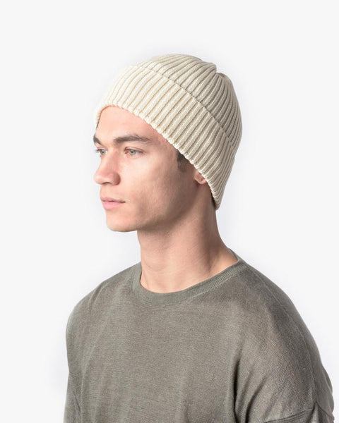 Washi Beanie in White by SMOCK Man at Mohawk General Store - 3