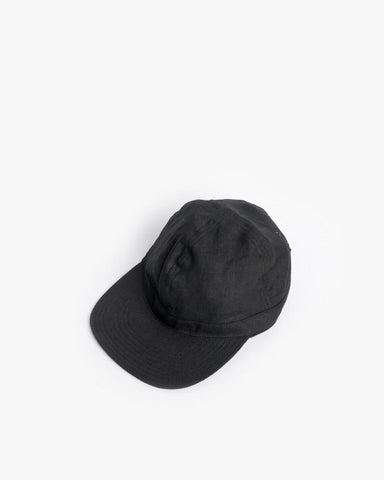 Linen Scout Cap in Black by SMOCK Man at Mohawk General Store - 1