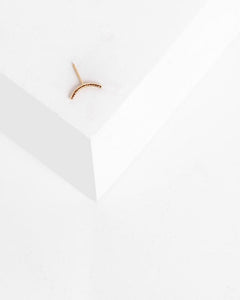 Pave Moon Stud in 14k Yellow Gold by Kristen Elspeth at Mohawk General Store - 1